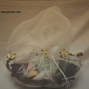 Unisex Baptismal Holy Water-Oil Bottle with Precious Metal Basket