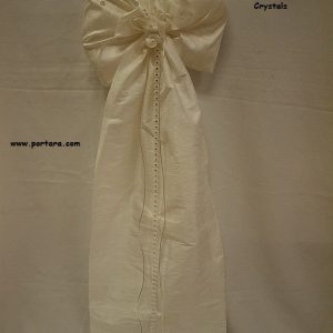 Dupioni Silk Christening Baptism Candle ~ Unisex