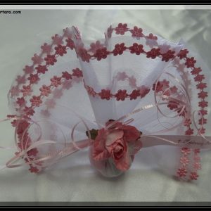 Fabulous Organdy Favor with Mauve Design Border Baby Shower Favor