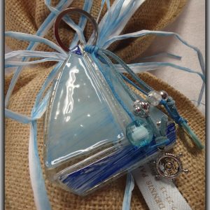 Gouria ~ Lucky Carms Exquisite Blue Boat Baptism Favors