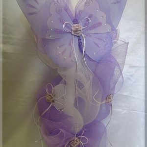 Fabulous Butterfly Beauty Christening Baptism Candle ~ Lambatha Vaftisis