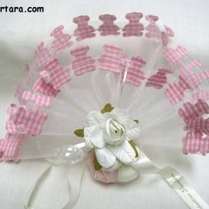 Baby Pink Gingham Teddy Bear Baby Shower Favor