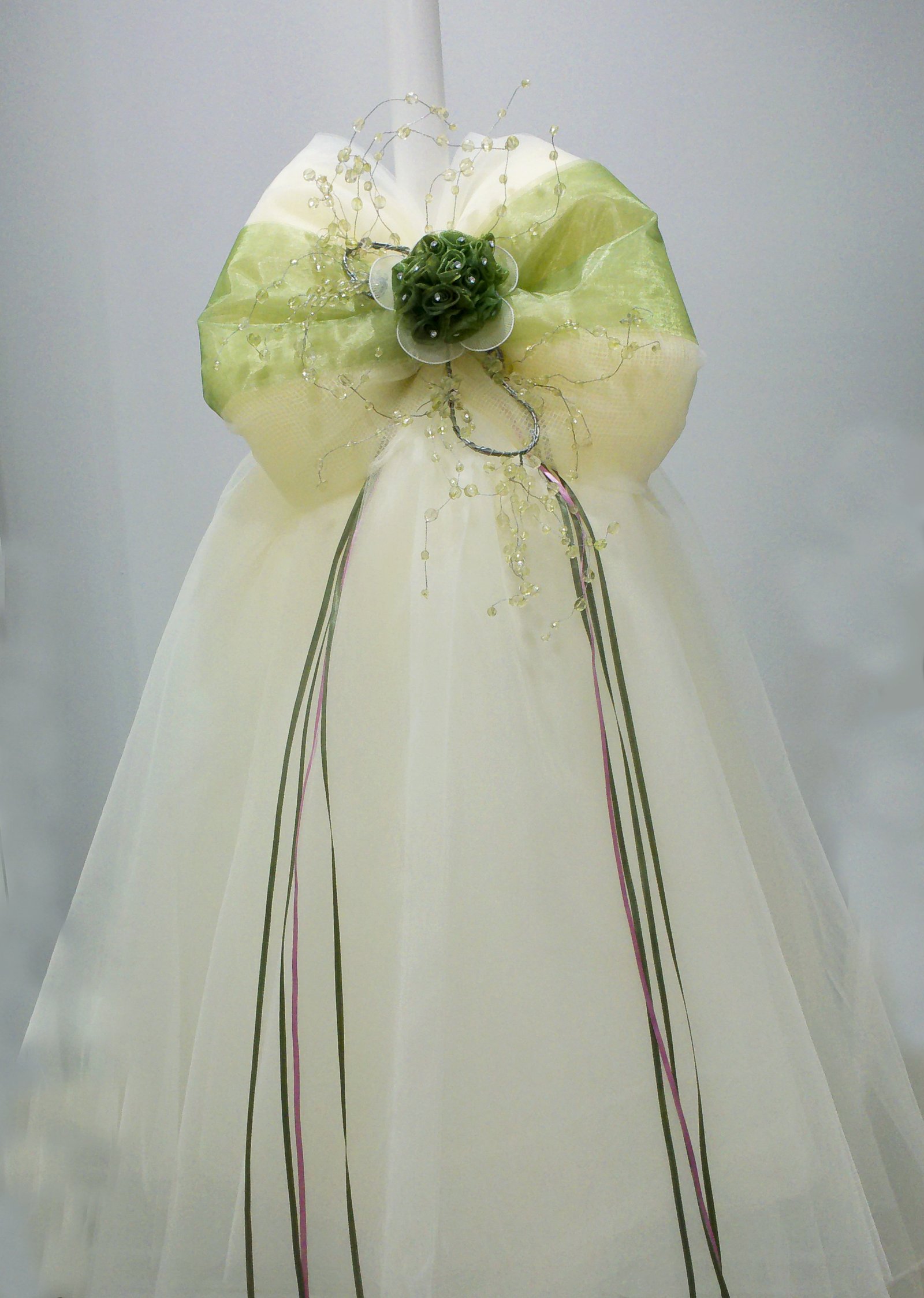 Sage Green, Baby Pink or Lilac Simplicity Christening Baptism Candle ~Lambatha