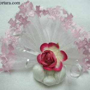 Cute Pink Teddy Bear Organdy Circle