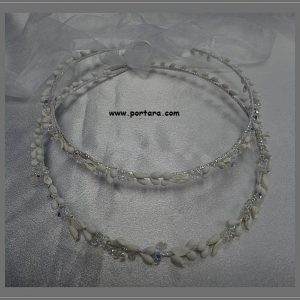 Sculpted Buds and AB Crystals Wedding Crowns