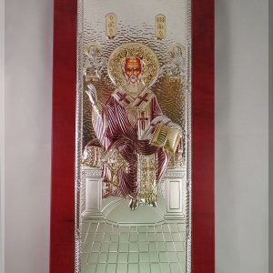 St Nikolas Icon on a Mahogany Tree