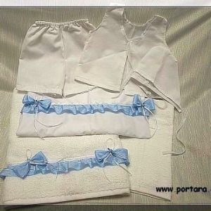 Light Blue Simplicity Christening Baptism Set ~ Ladopana