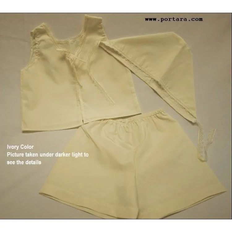 Ecrou Baptismal Undergarment Set ~ Unisex ~ Lathopana - Image 6