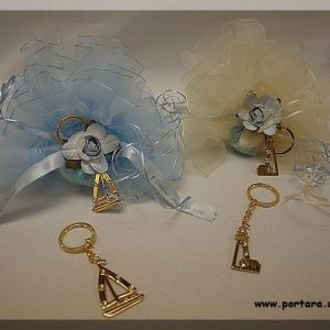 24K Gold Plated Keychains with Austrian Crystals Favor Gift Idea