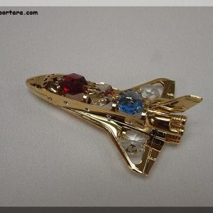 24K Gold Plated Space Shuttle with Austrian Crystals Gift Favor Idea