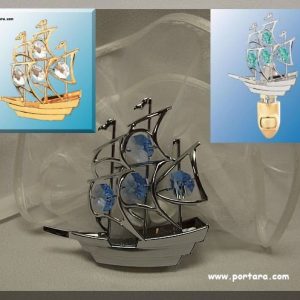 Sailboat Night Light with Austrian Swarovski Crystals Gift Favor