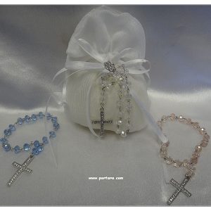 Hanging Swarovski Crystal Crosses Christening Favors