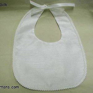 Boys Silk Baptism Bib