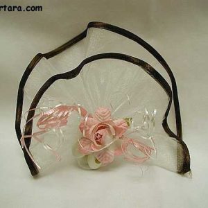 Brown Organdy Circle with Satin Edges Favor - Unisex