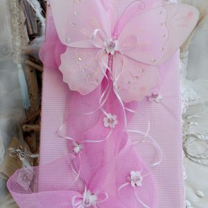 Dressed in Gingham with Butterflies Baptismal Set