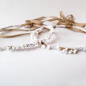 Artistic Enchanted Treasures Wedding Crowns in White~ Stefana ~ Earth Collection