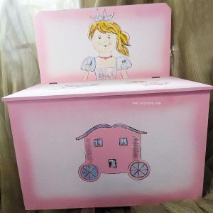 Girl's Wooden Trunk Hand Painted Box