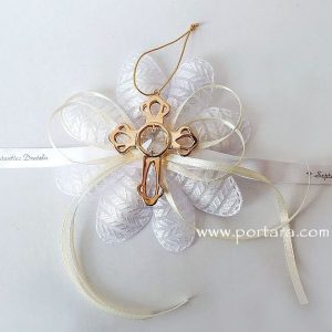 24K Gold Plated Cross with Austiran Crystal Religious Favors