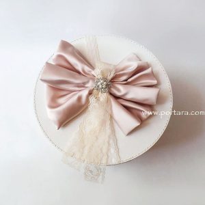 Vintage Lace and Soft Silk Round Keepsake Box