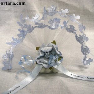 Lovely Baby Blue Rocking Horse Baptismal Favor