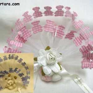 Teddy Bear Gingham Organdy Circles