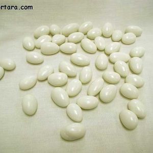 White Color Fine Almonds Confetti - Koufeta